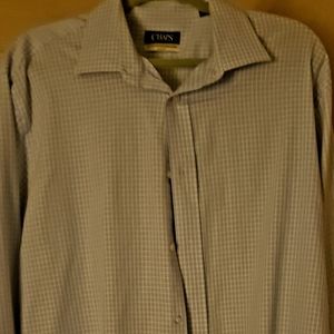 Chapps wrinkle free slim fit mens longsleeve button down shirt. (17 1/2  34/35)